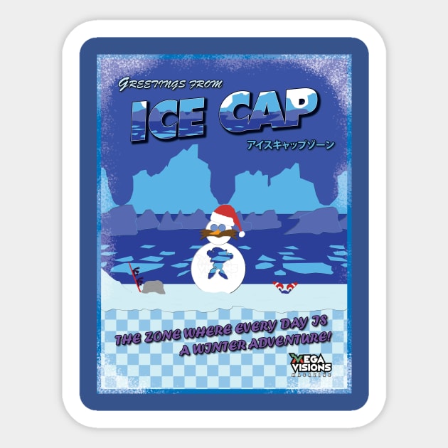 Greetings from Ice Cap Sticker by megavisions